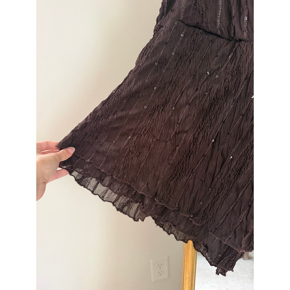 Vintage Y2K NWT Studio Y Brown Sequin Tank Top - Picture 4 of 9
